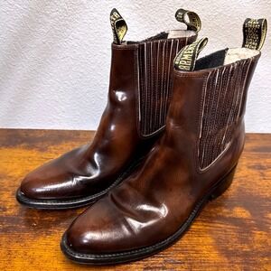 MR Armenta Boots Mens 8  Brown Leather Chelsea Western Boots Nogal Botin Vaquero